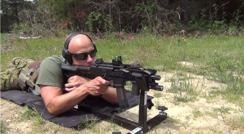 CZ Scorpion EVO 3 S1 from P3 Ultimate Shooting Rest