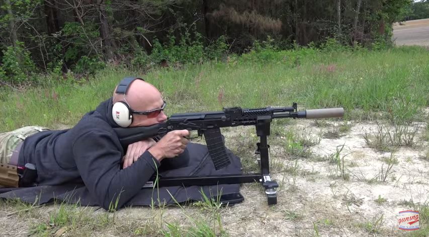 Suppressed AK from P3 Ultimate Shooting Rest