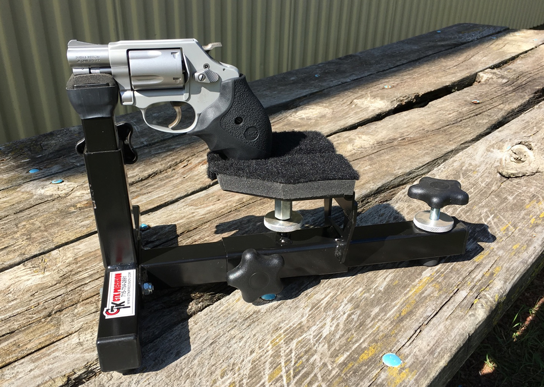 Compact Shooting Rest with Smith & Wesson 637 Revolver